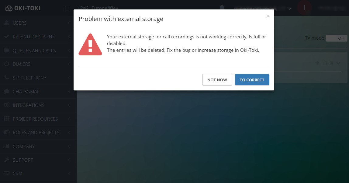 Error de conexión