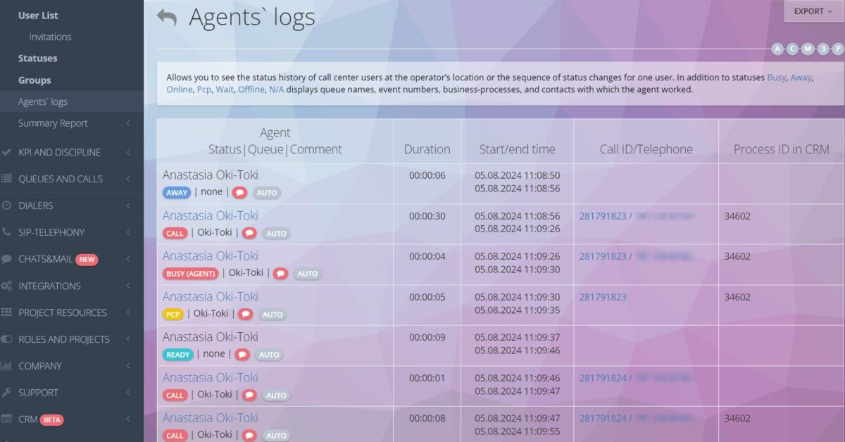 Diario de agentes