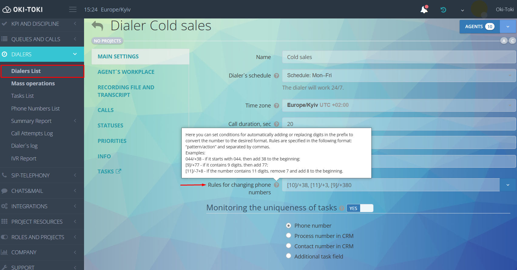Transformación en llamadas automáticas