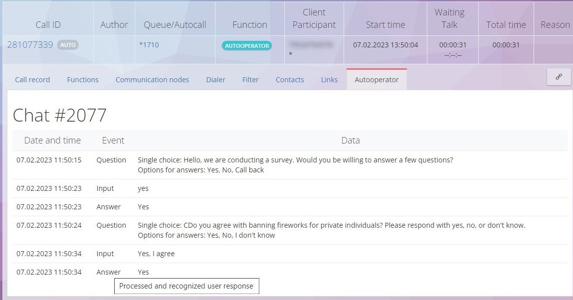 Transcripción de la conversación