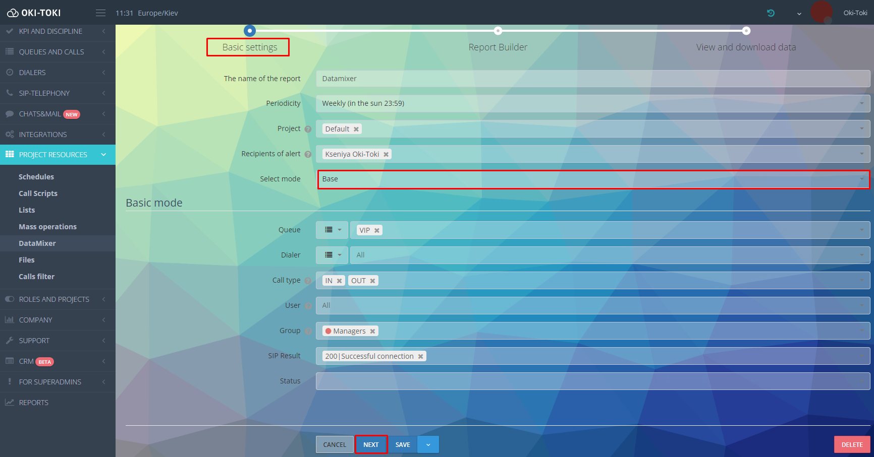 Configuraciones básicas