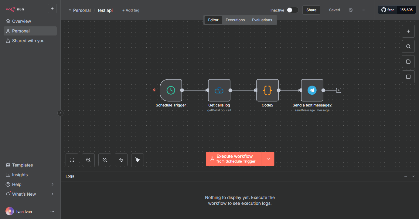 Вот так будет выглядеть обновленный workflow.